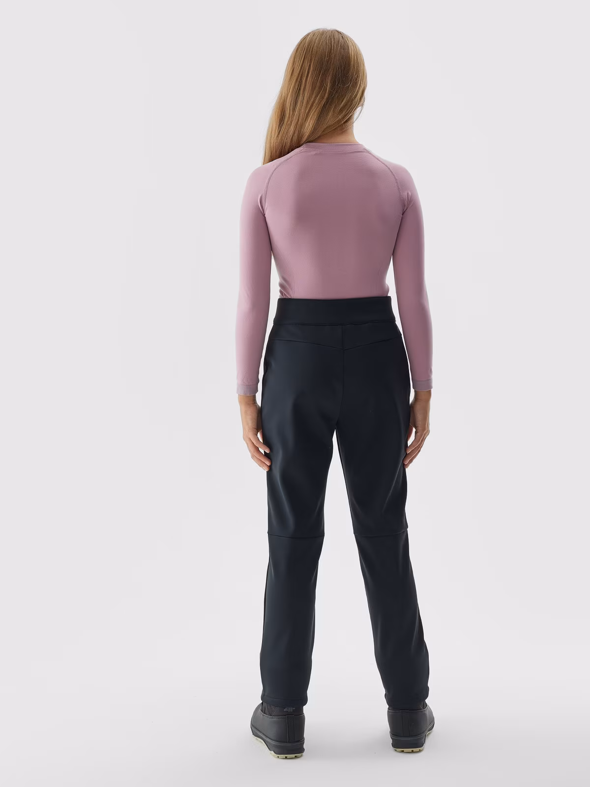 Spodnie narciarskie softshellowe membrana 5000 dziewczęce - czarne