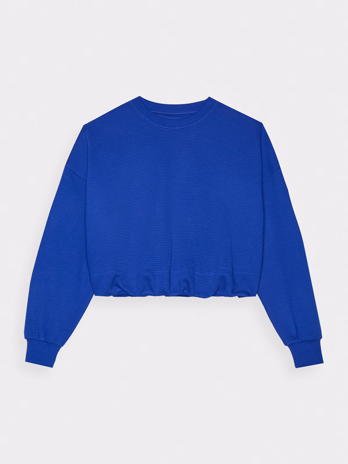 Bluza dresowa nierozpinana bez kaptura damska - niebieska