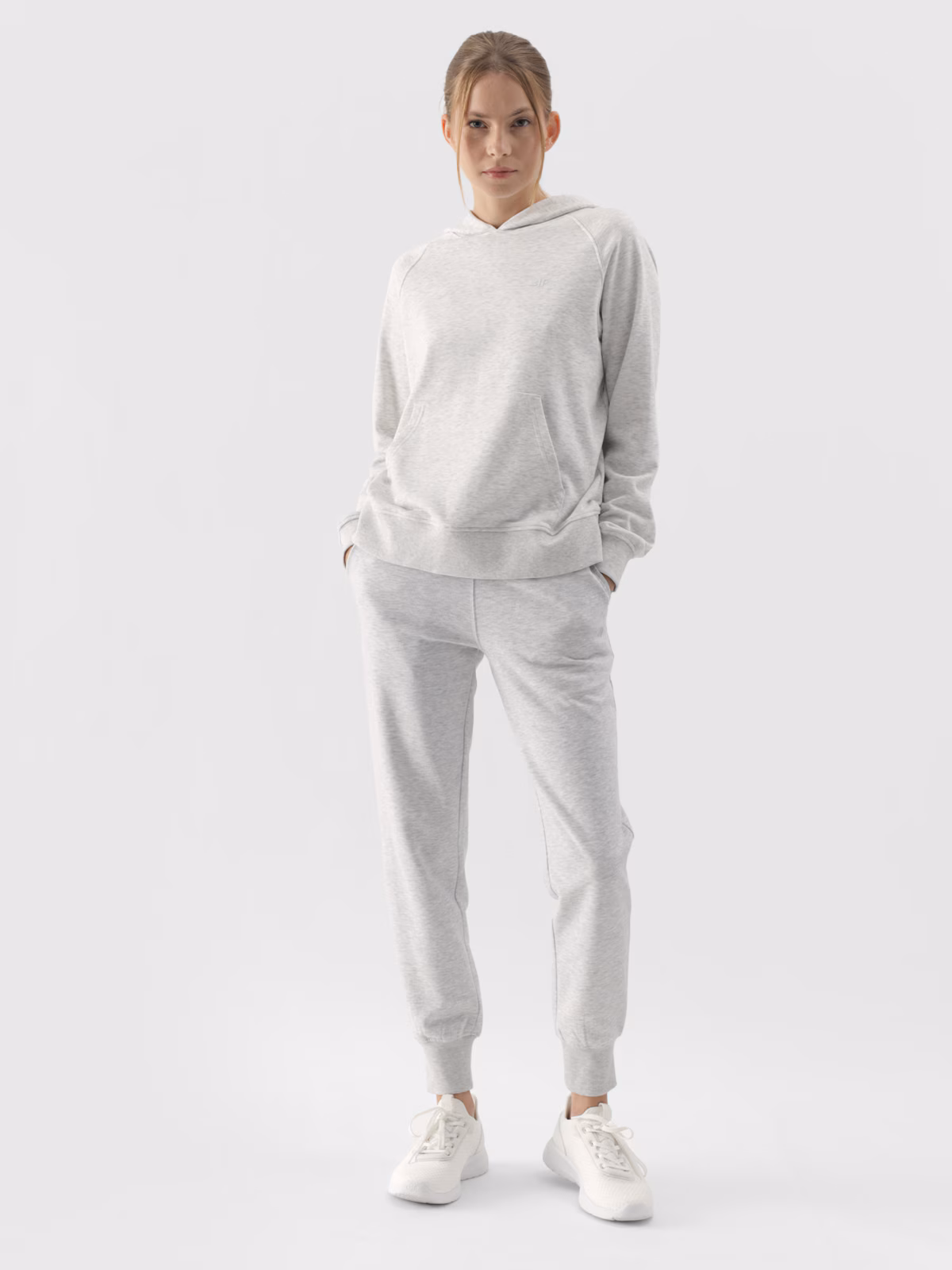 Spodnie dresowe joggery damskie - szare