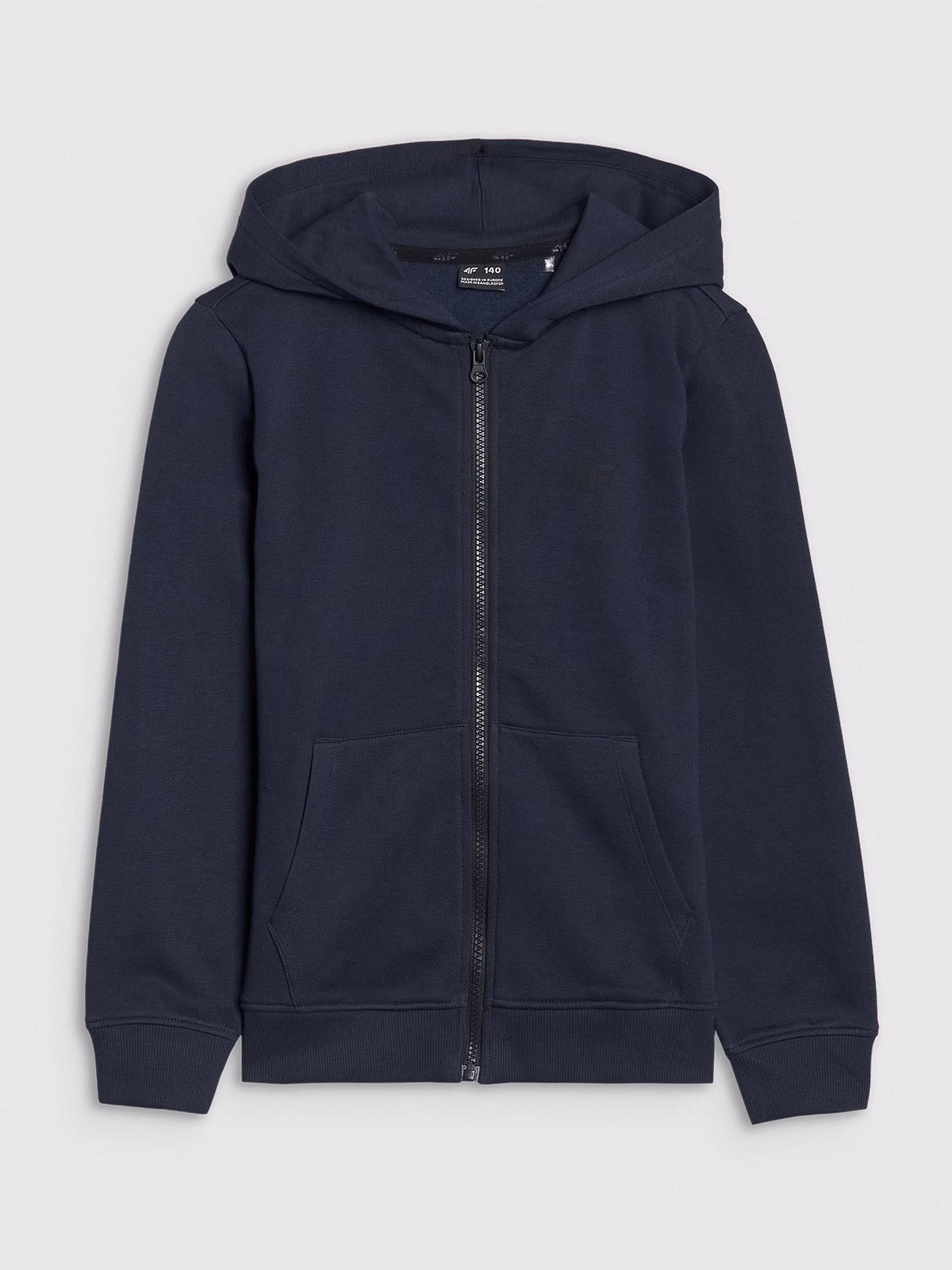 Bluza dresowa rozpinana z kapturem chłopięca - czarna