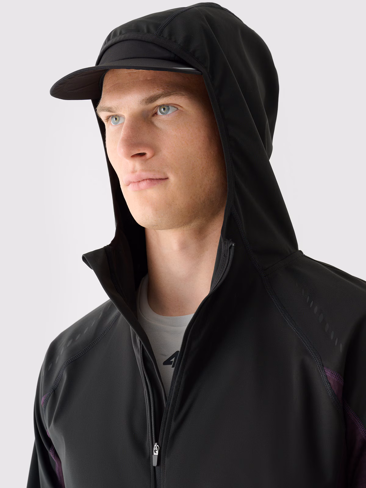 Bluza do biegania szybkoschnąca męska - fioletowa