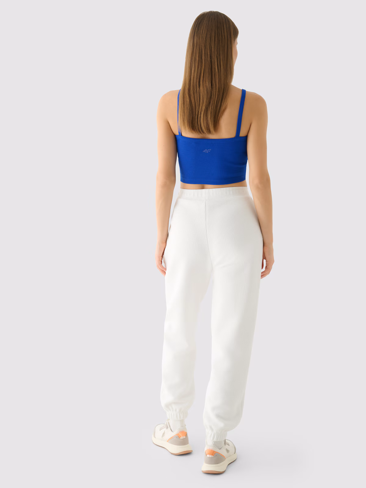 Spodnie dresowe joggery damskie - białe