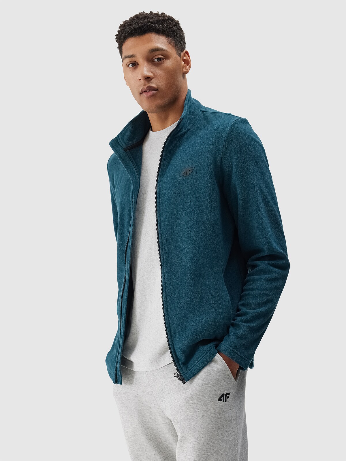 Polar ze stójką regular męski - turkusowy