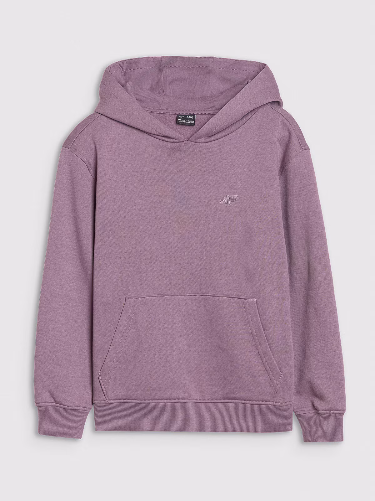 Bluza dresowa nierozpinana z kapturem dziewczęca - beżowa