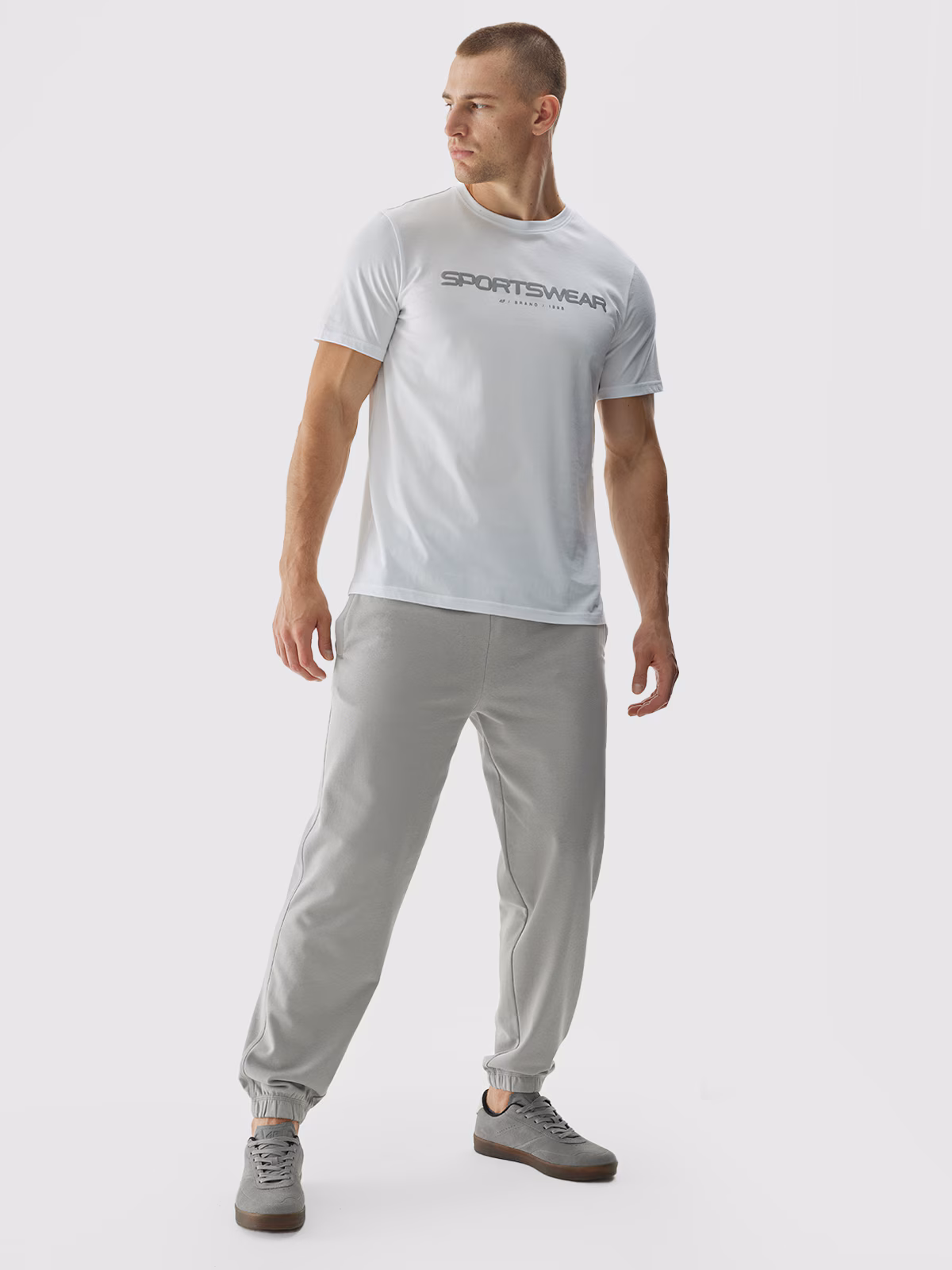 Spodnie dresowe joggery męskie - niebieskie