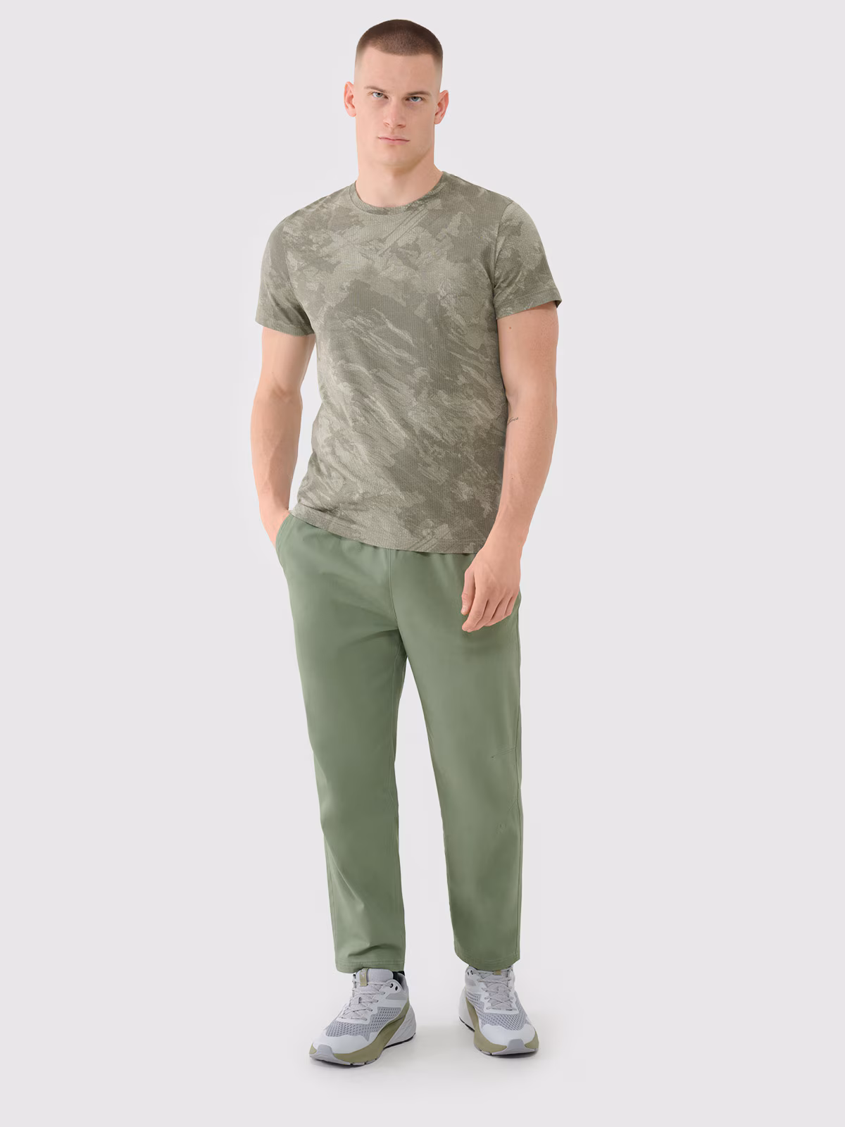 Spodnie casual męskie - khaki