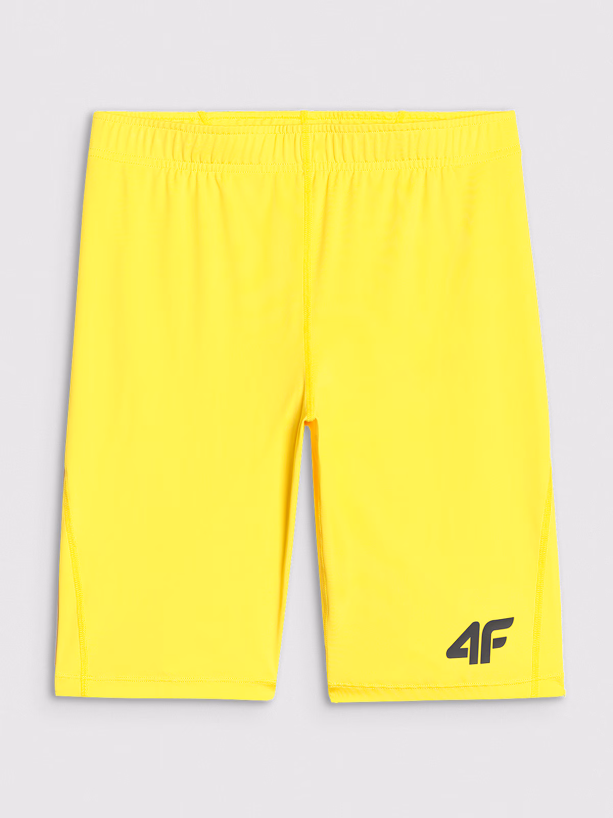 Legginsy krótkie treningowe męskie - żółte