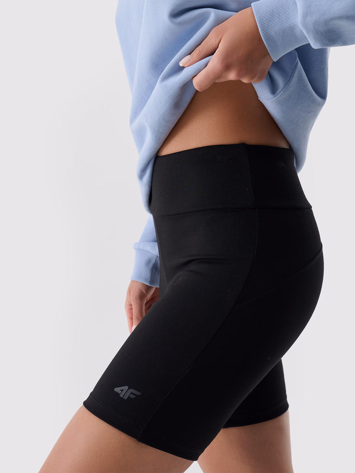 Legginsy krótkie damskie - fioletowe