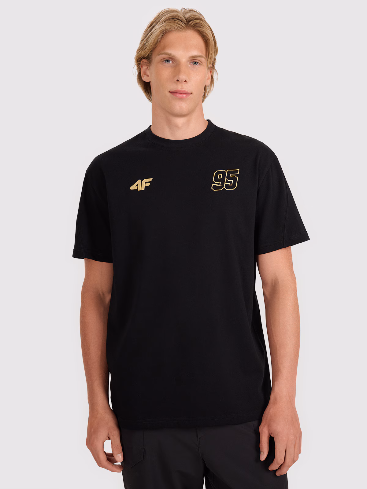 T-shirt regular męski 4F x Bartosz Zmarzlik - czarny