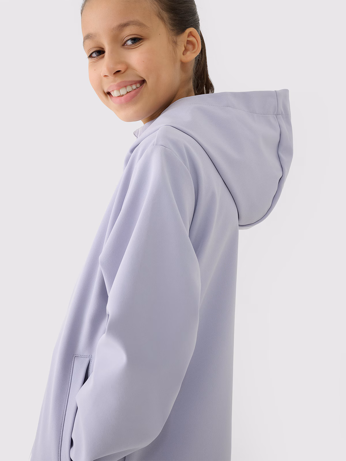 Kurtka softshell wiatroodporna membrana 5000 dziewczęca - różowa