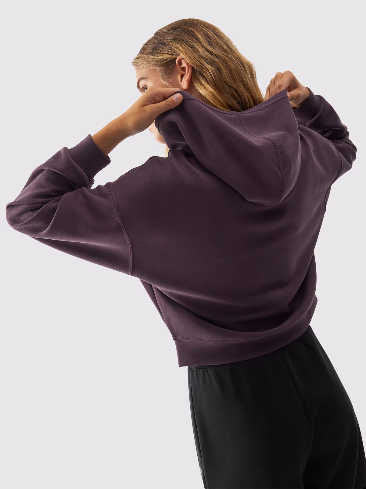 Bluza dresowa rozpinana z modalem damska - fioletowa