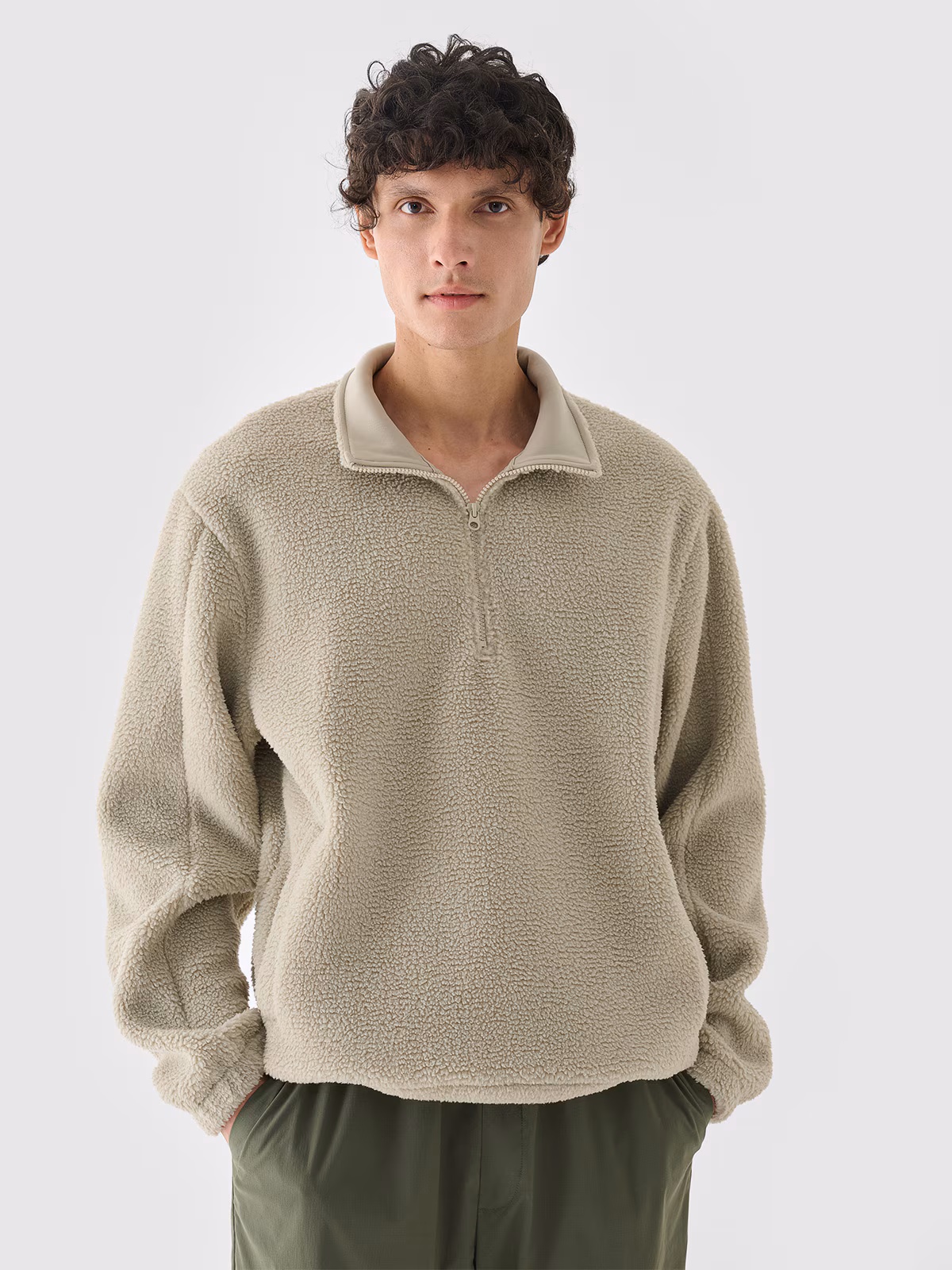 Polar sherpa nierozpinany ze stójką męski Outhorn - czarny