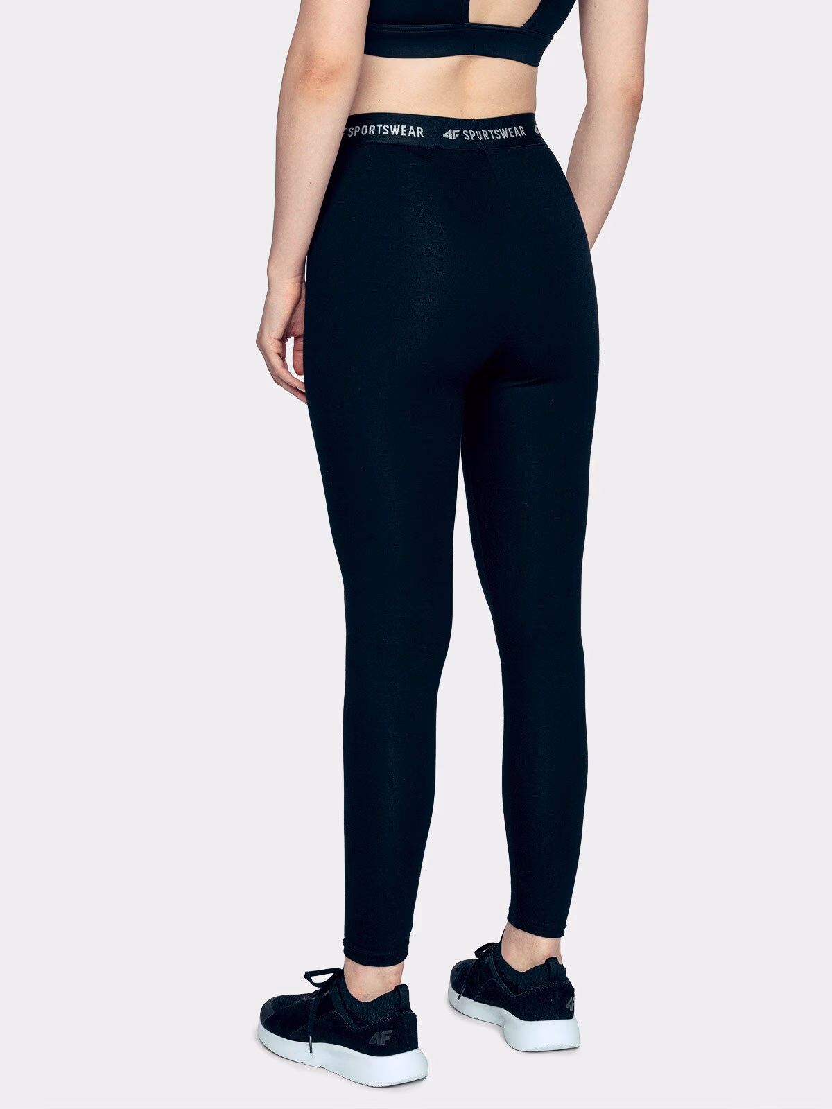 Legginsy dzianinowe damskie - czarne