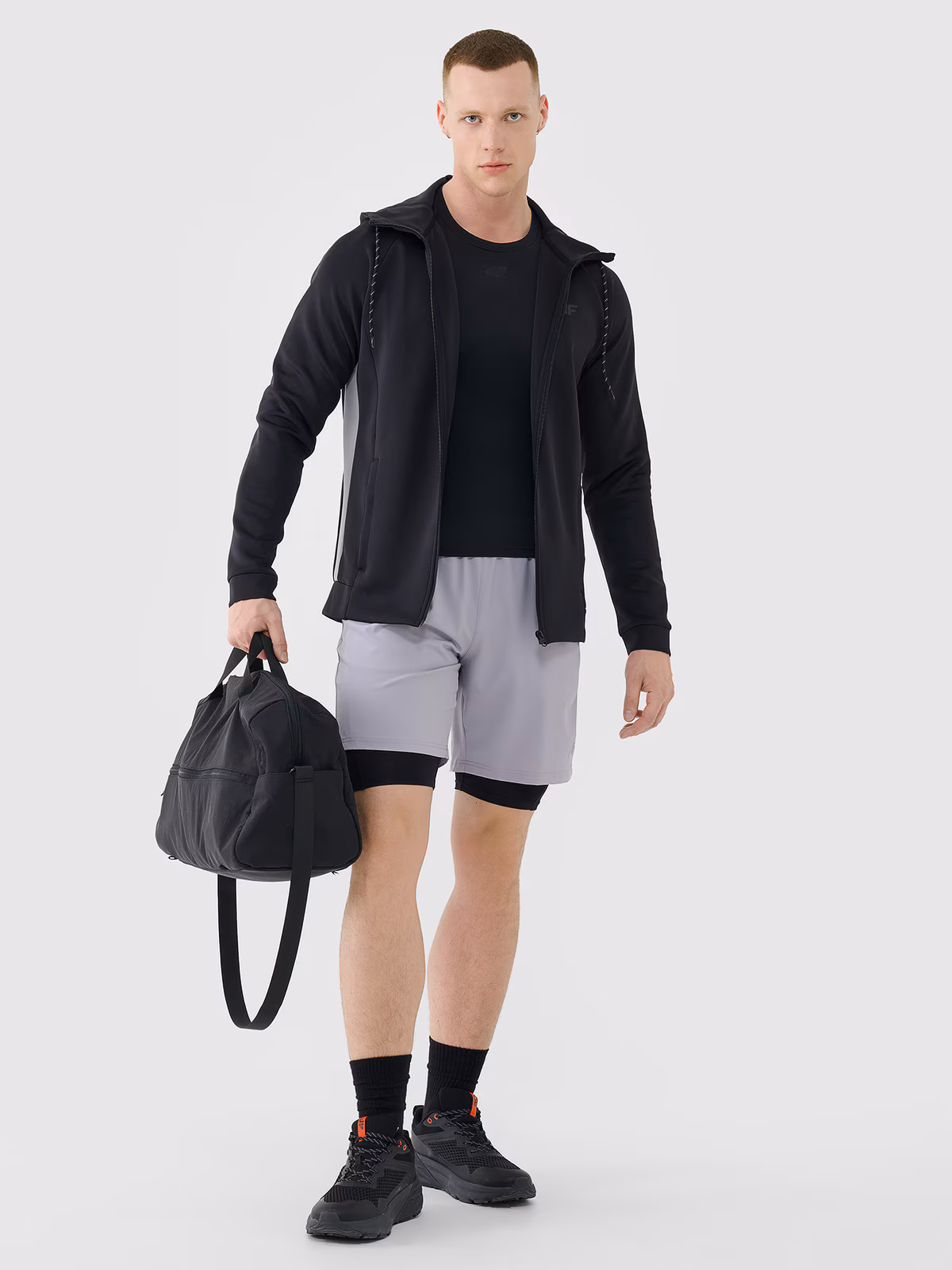 Tank top treningowy szybkoschnący męski - czarny