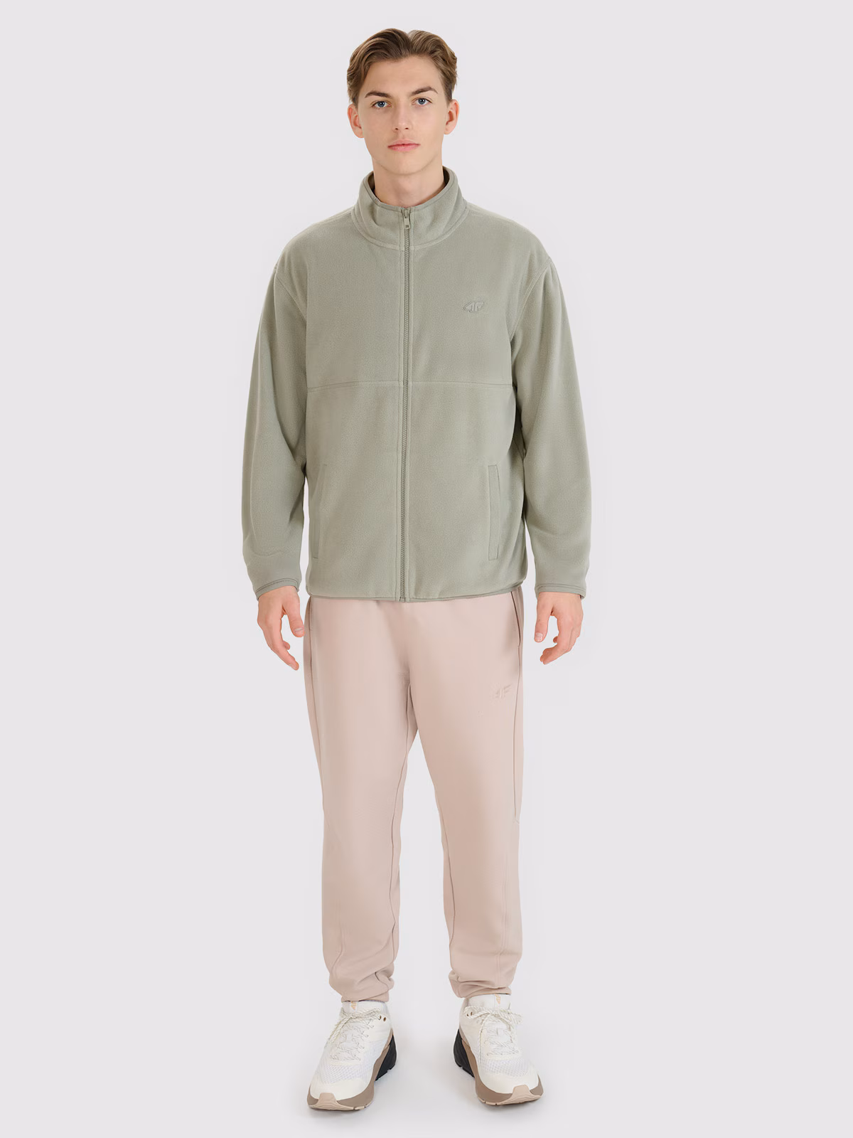 Polar regular ze stójką męski - oliwkowy