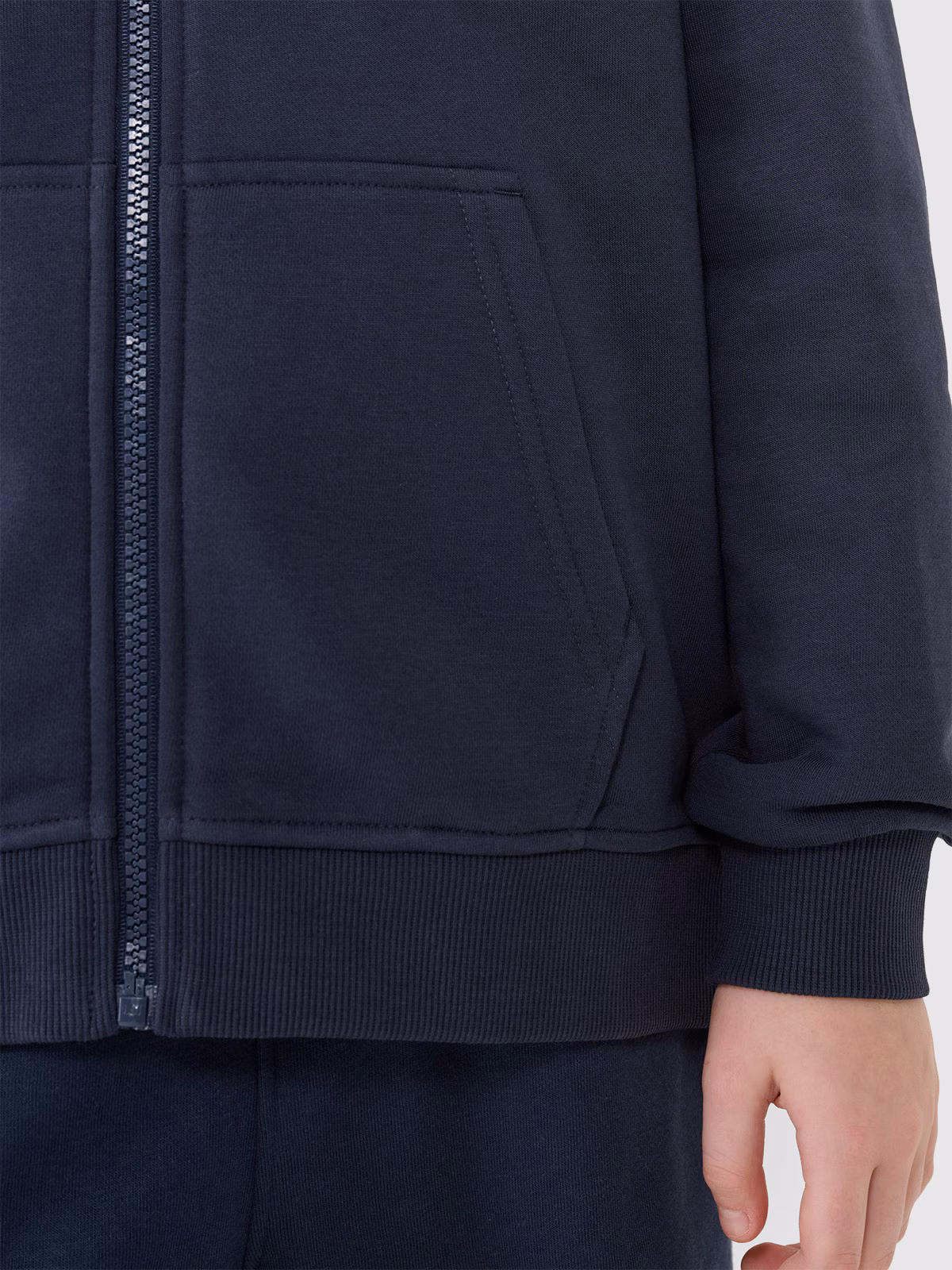 Bluza dresowa rozpinana z kapturem chłopięca - szara