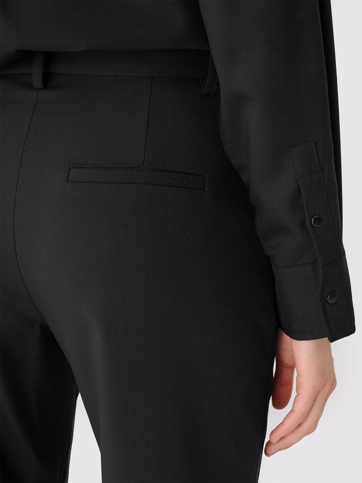 Spodnie tkaninowe z wełną damskie Outhorn - czerwone