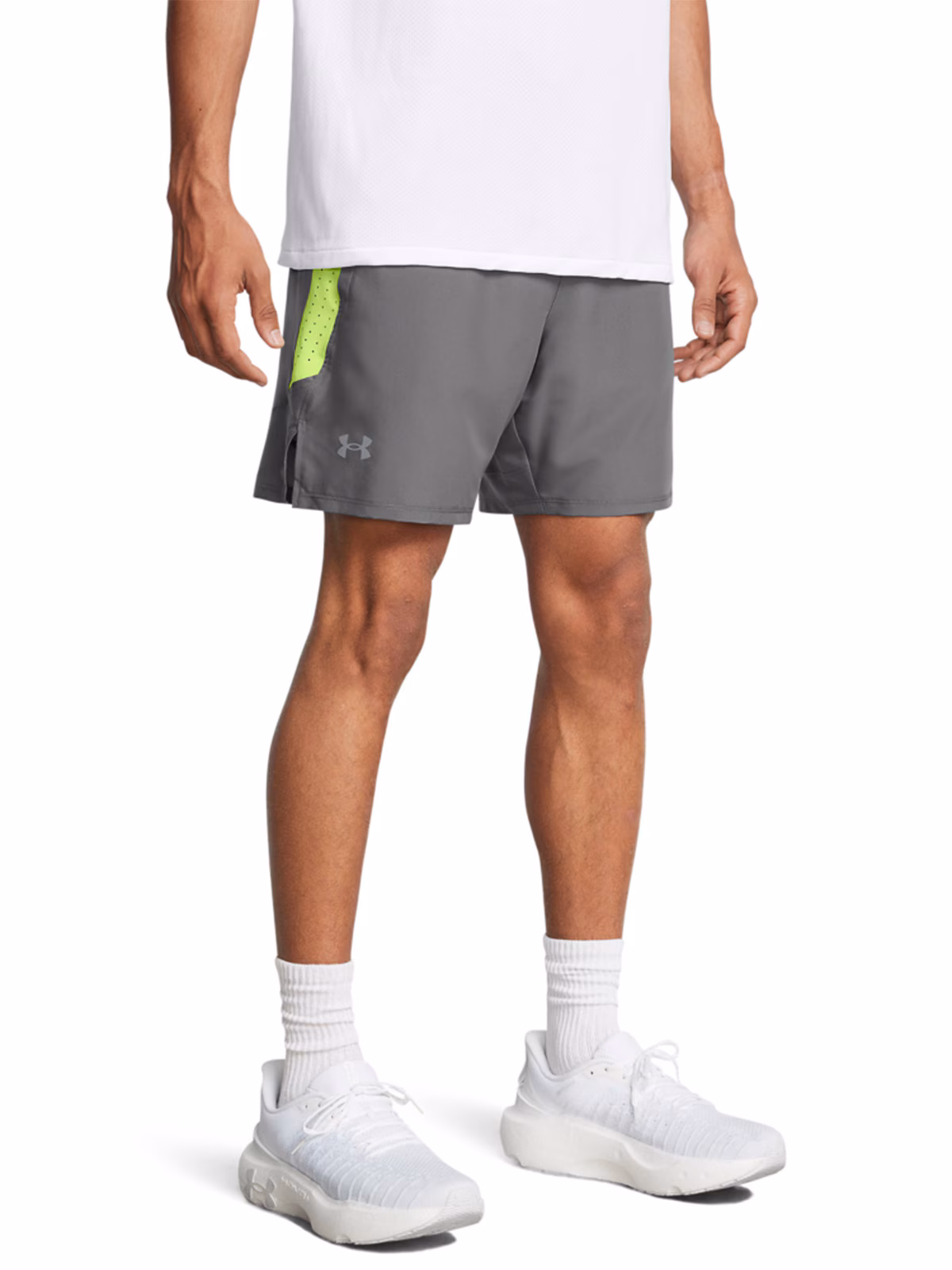 Spodenki do biegania męskie  Under Armour UA Launch Pro 2n1 7'' Shorts - szare