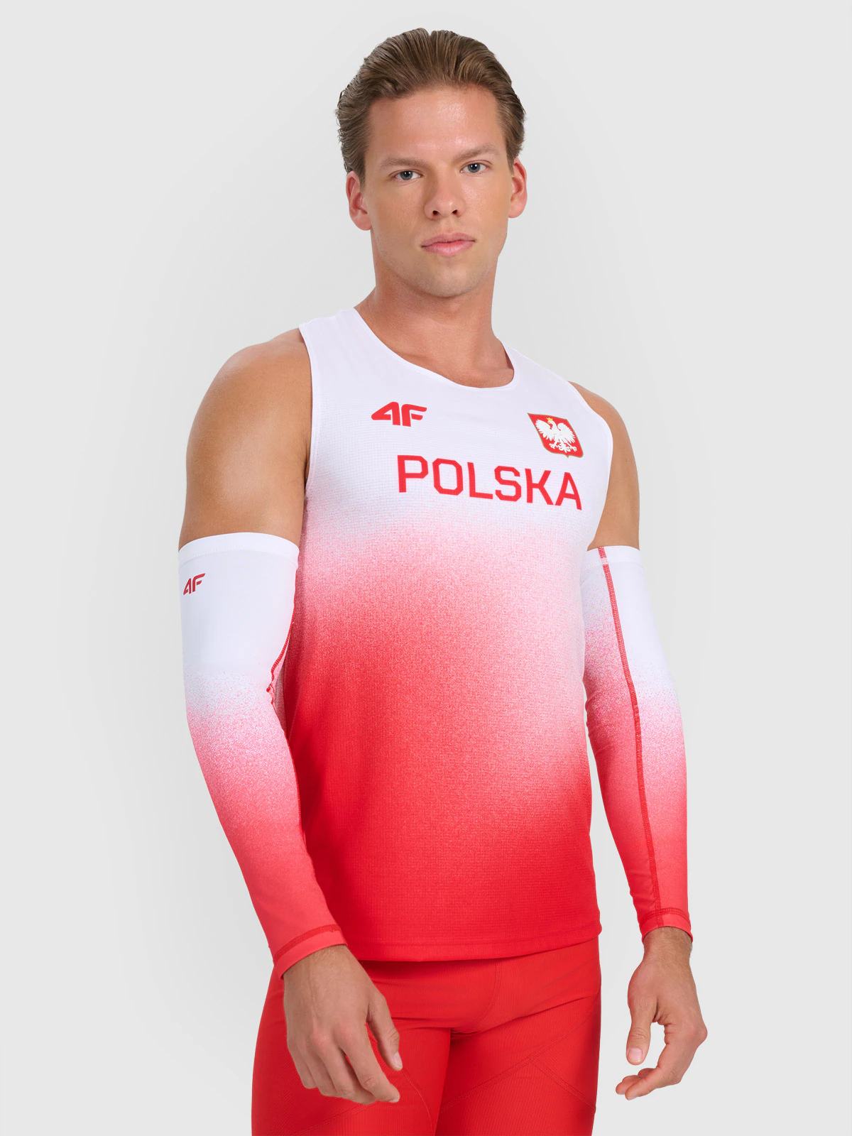 Tank top reprezentacji Polski replika męski 4F x PZLA - czerwony