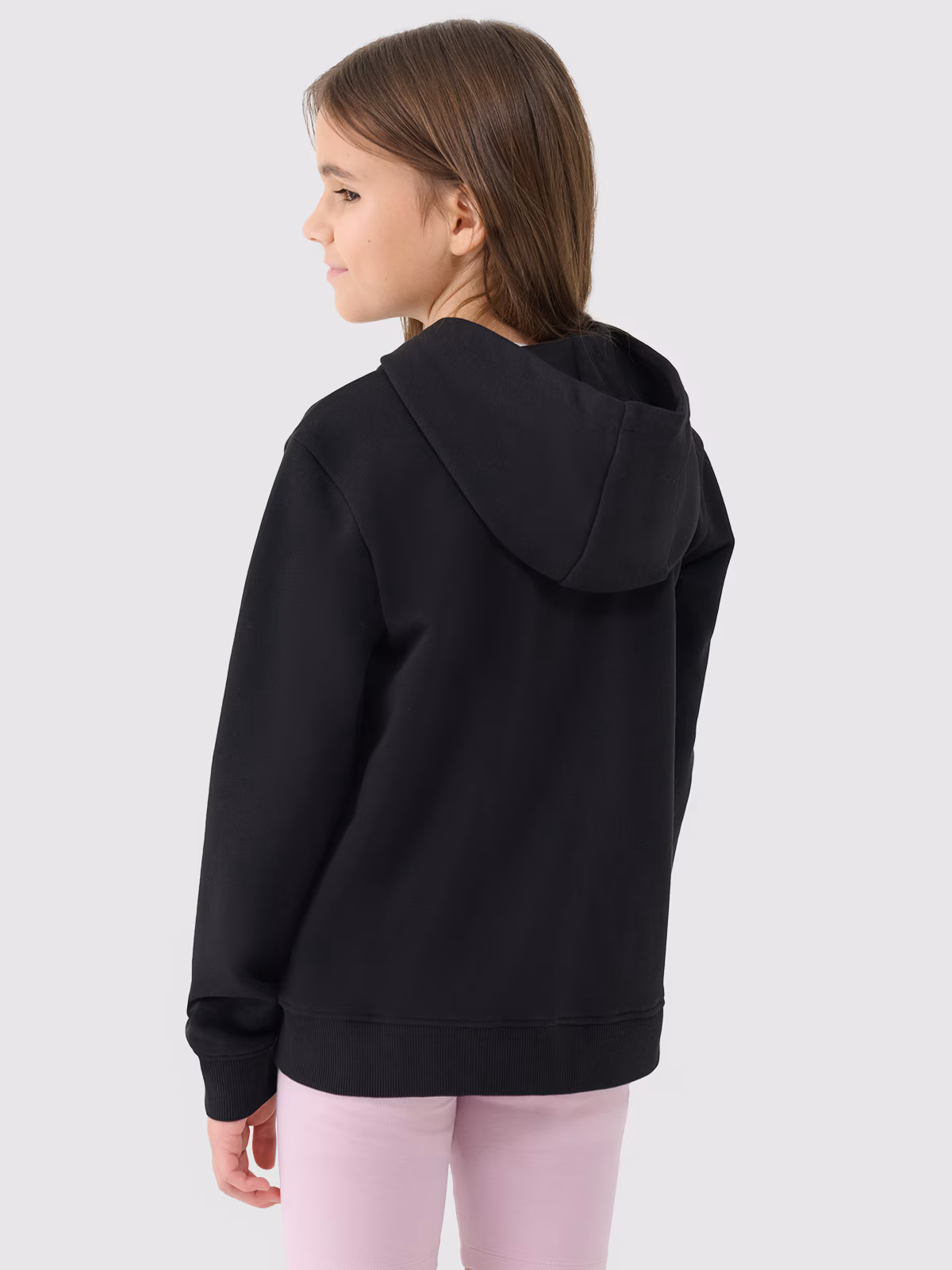 Bluza dresowa rozpinana z kapturem dziewczęca - fioletowa