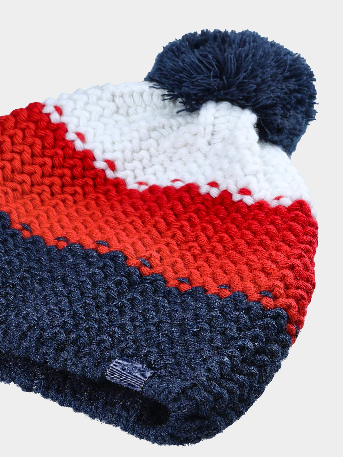 Czapka zimowa z pomponem męska - niebieska