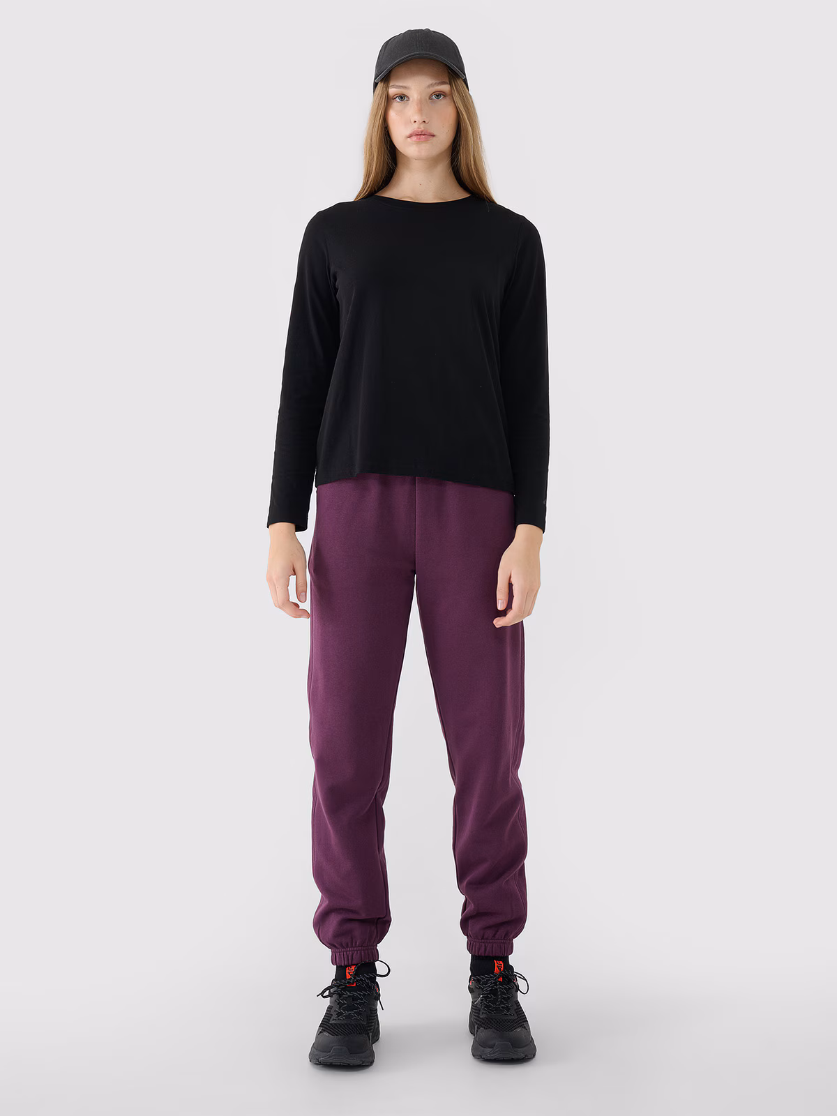 Spodnie dresowe joggery damskie - szare