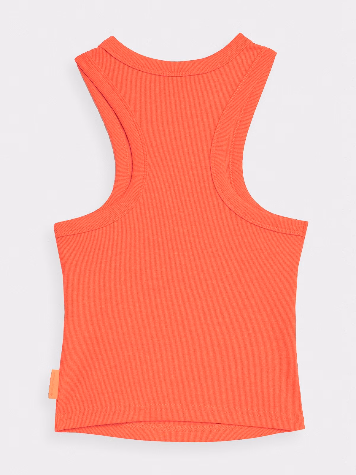 Crop top z prążkowanej dzianiny damski