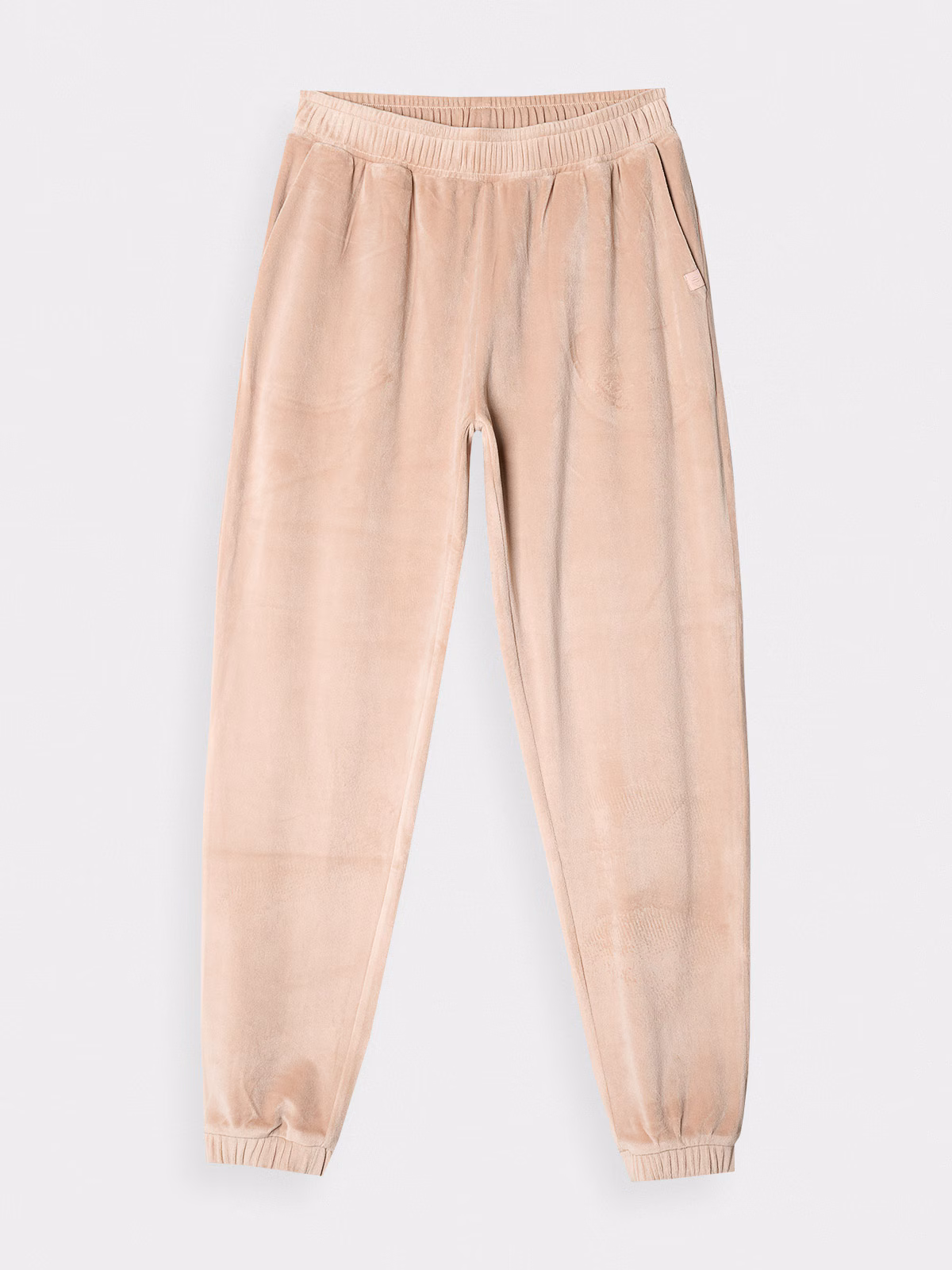 Spodnie dresowe z weluru damskie - granatowe