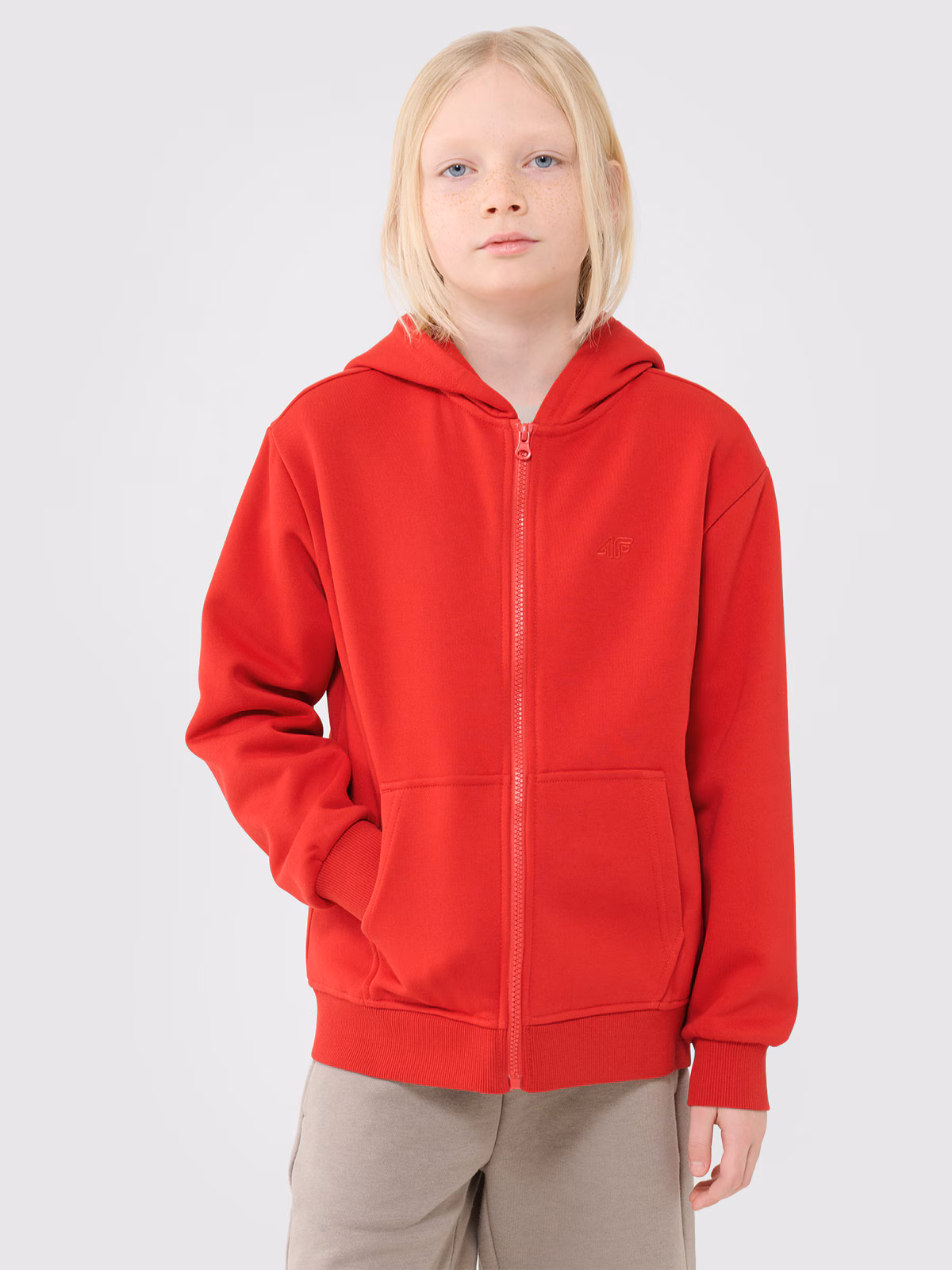 Bluza dresowa rozpinana z kapturem chłopięca - niebieska