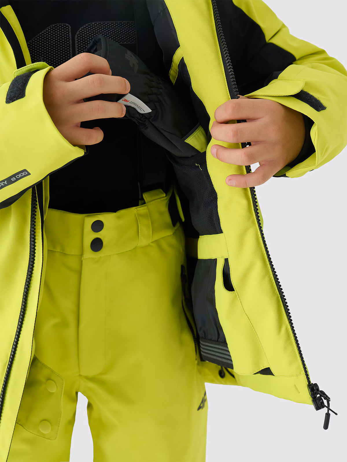 Kurtka narciarska membrana 8000 chłopięca - czarna