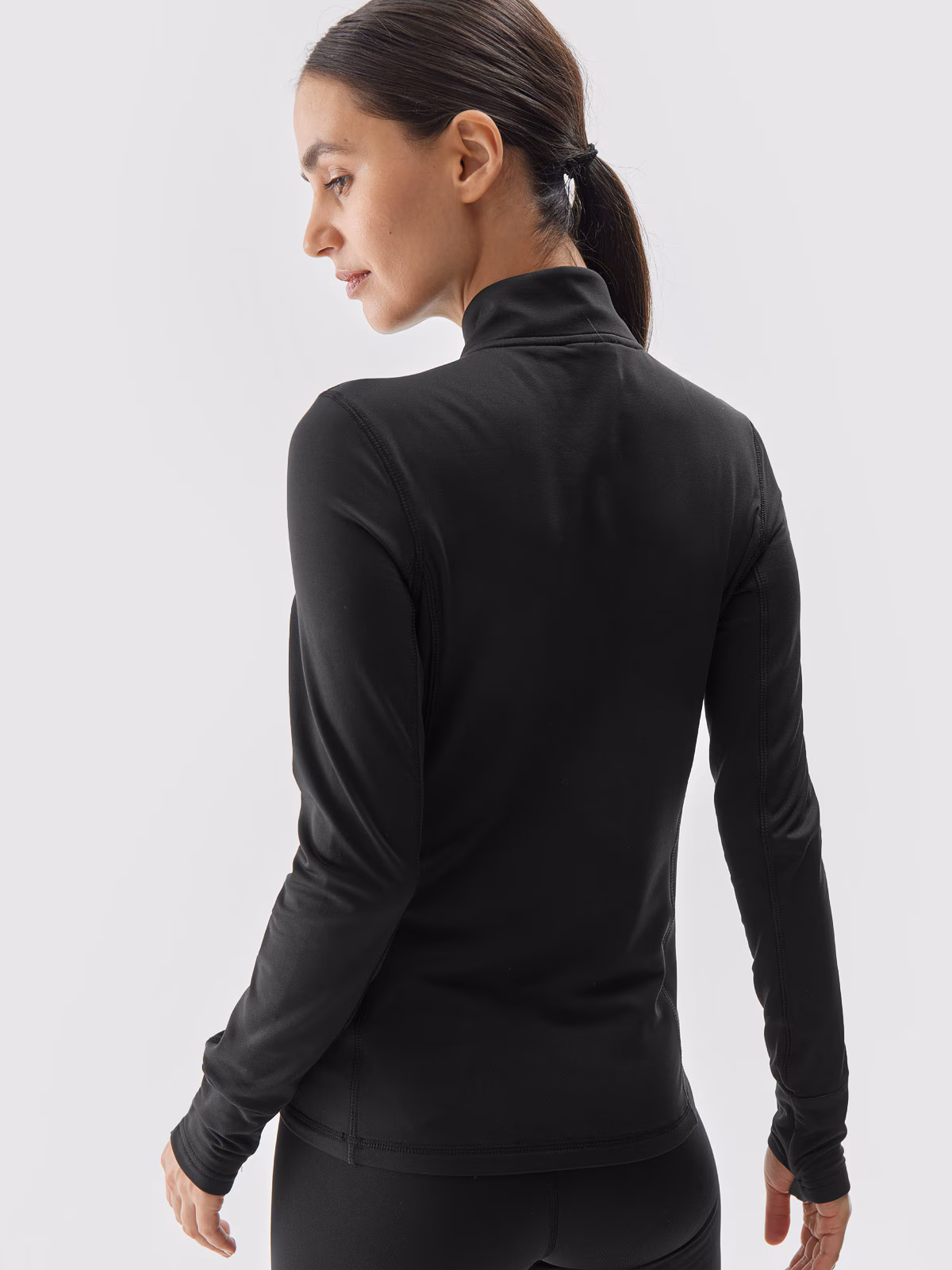 Bielizna termiczna drapana (góra) damska - czarna