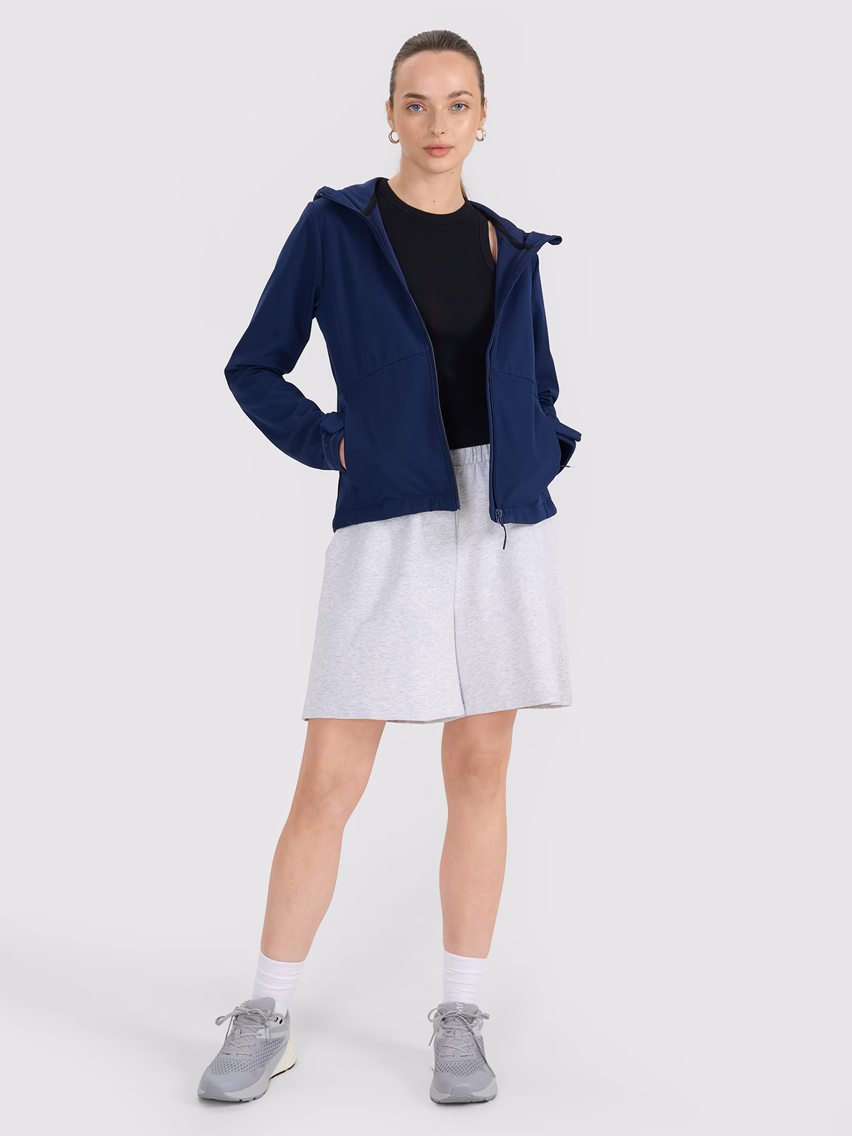 Kurtka softshell wiatroodporna membrana 5000 damska - czarna