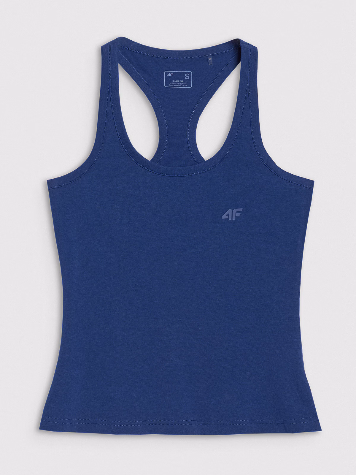 Top slim gładki damski - czarny