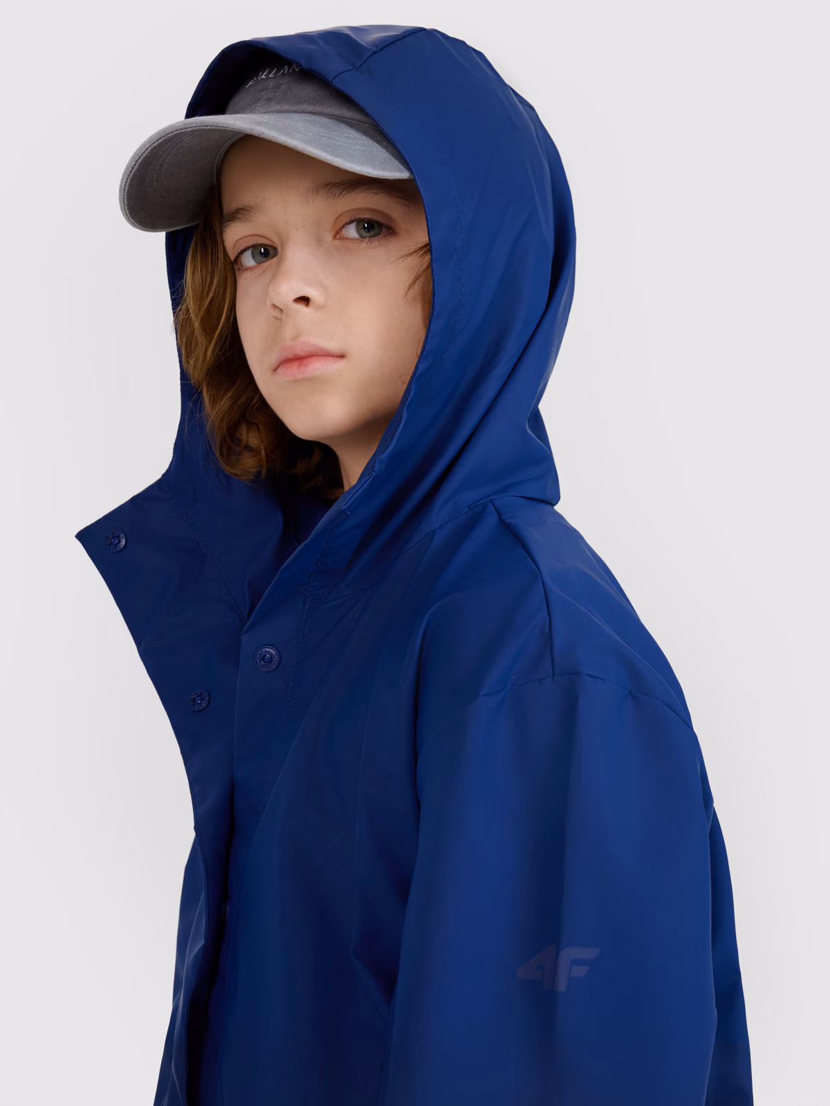 Kurtka przejściowa przeciwdeszczowa z gumową powłoką dziecięca - zielona