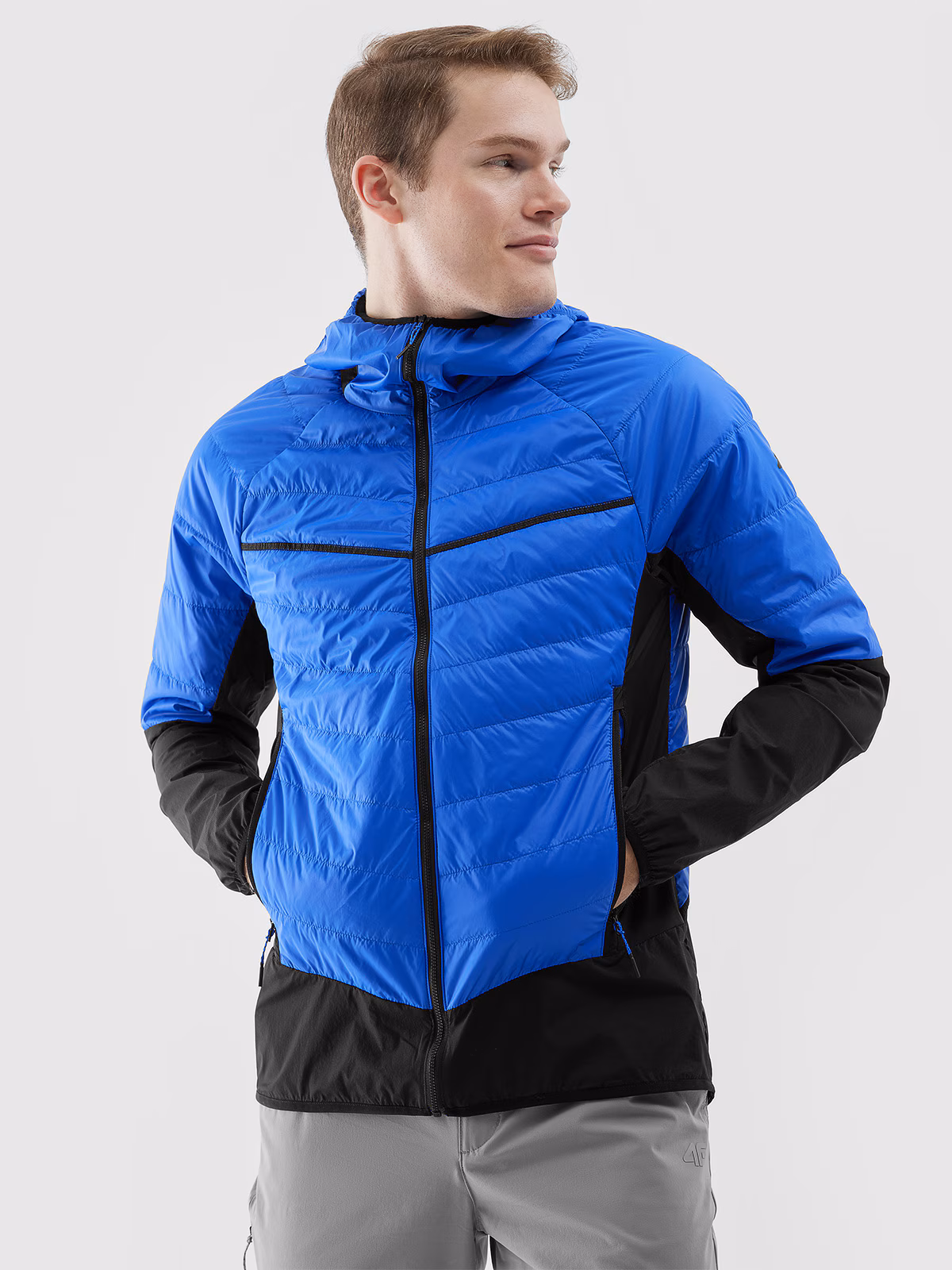 Kurtka puchowa trekkingowa z wypełnieniem Primaloft Black Insulation Eco męska - niebieska