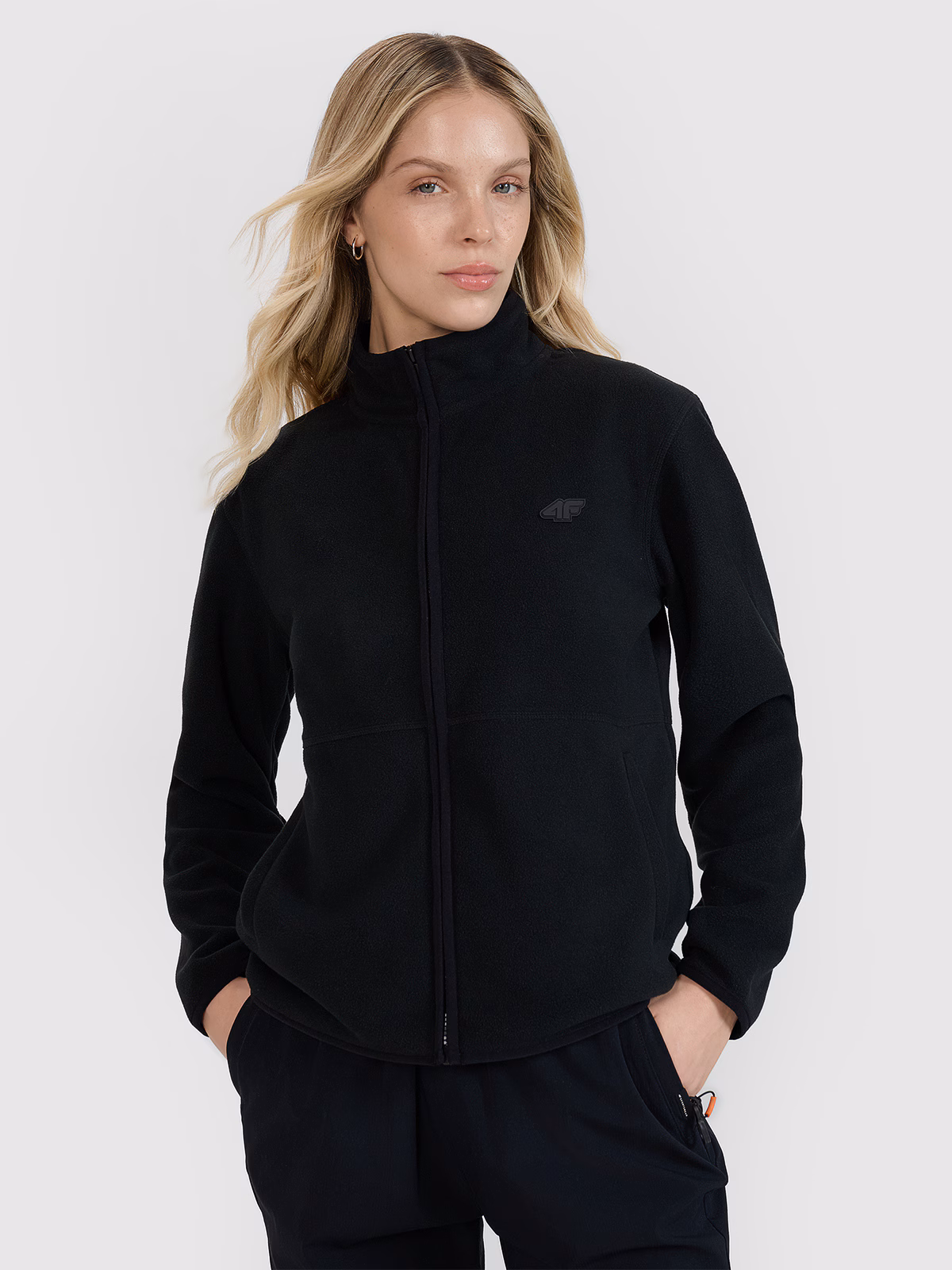 Polar ze stójką regular damski - czarny