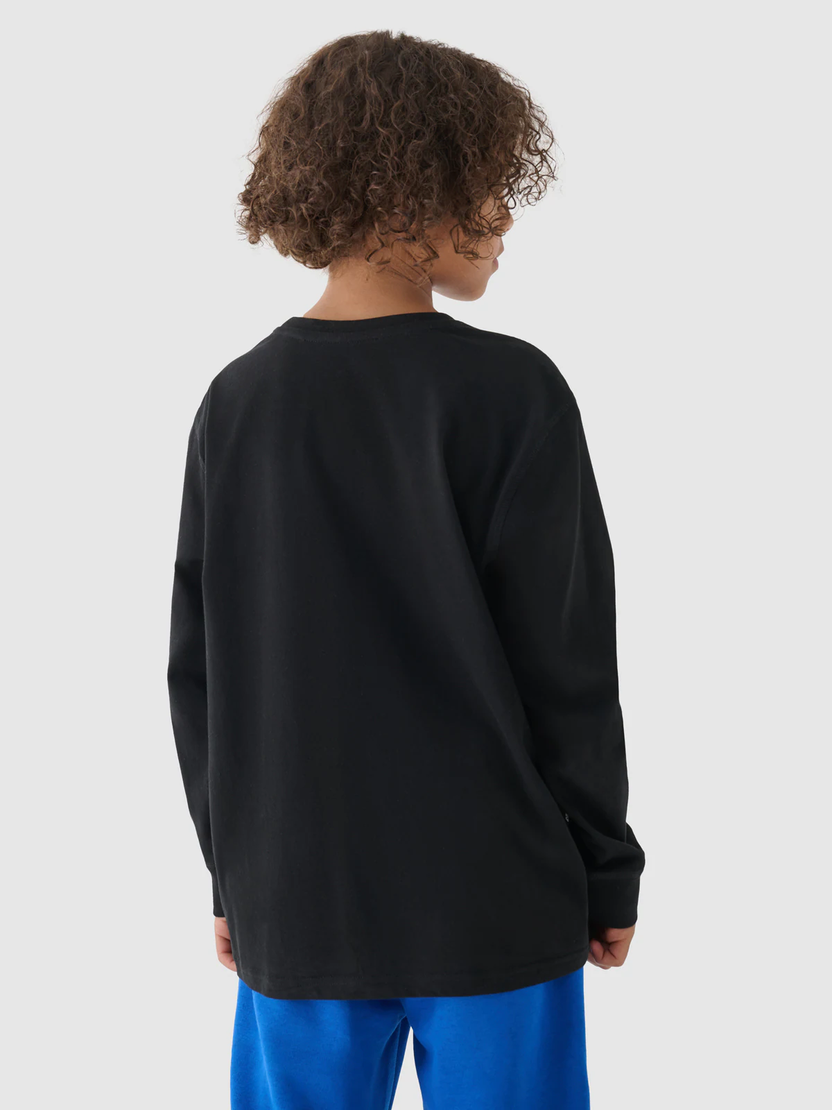 Longsleeve oversize chłopięcy - czarny