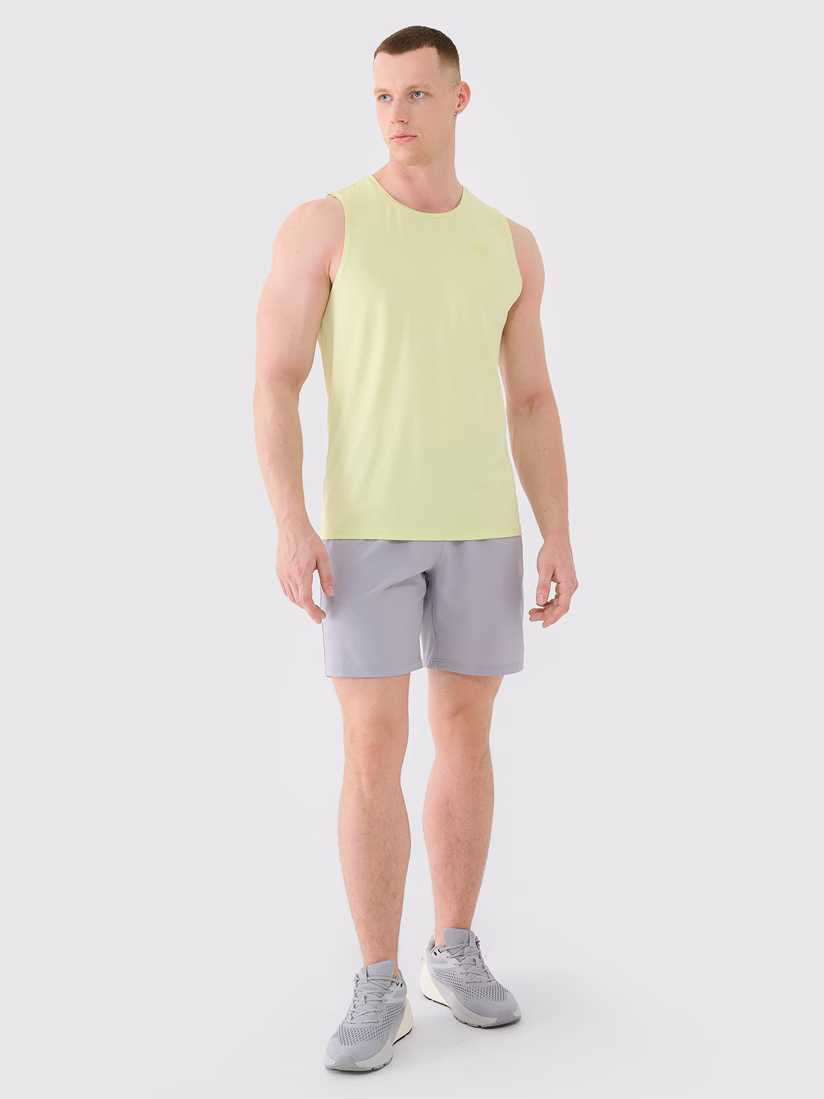 Tank top regular szybkoschnący męski - zielony