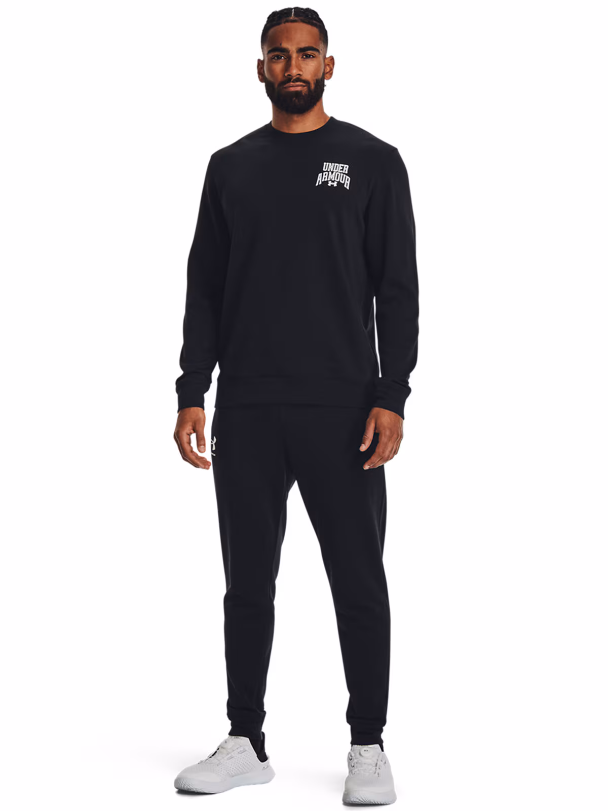 Bluza dresowa męska Under Armour UA Rival Terry Graphic Crew - czarna