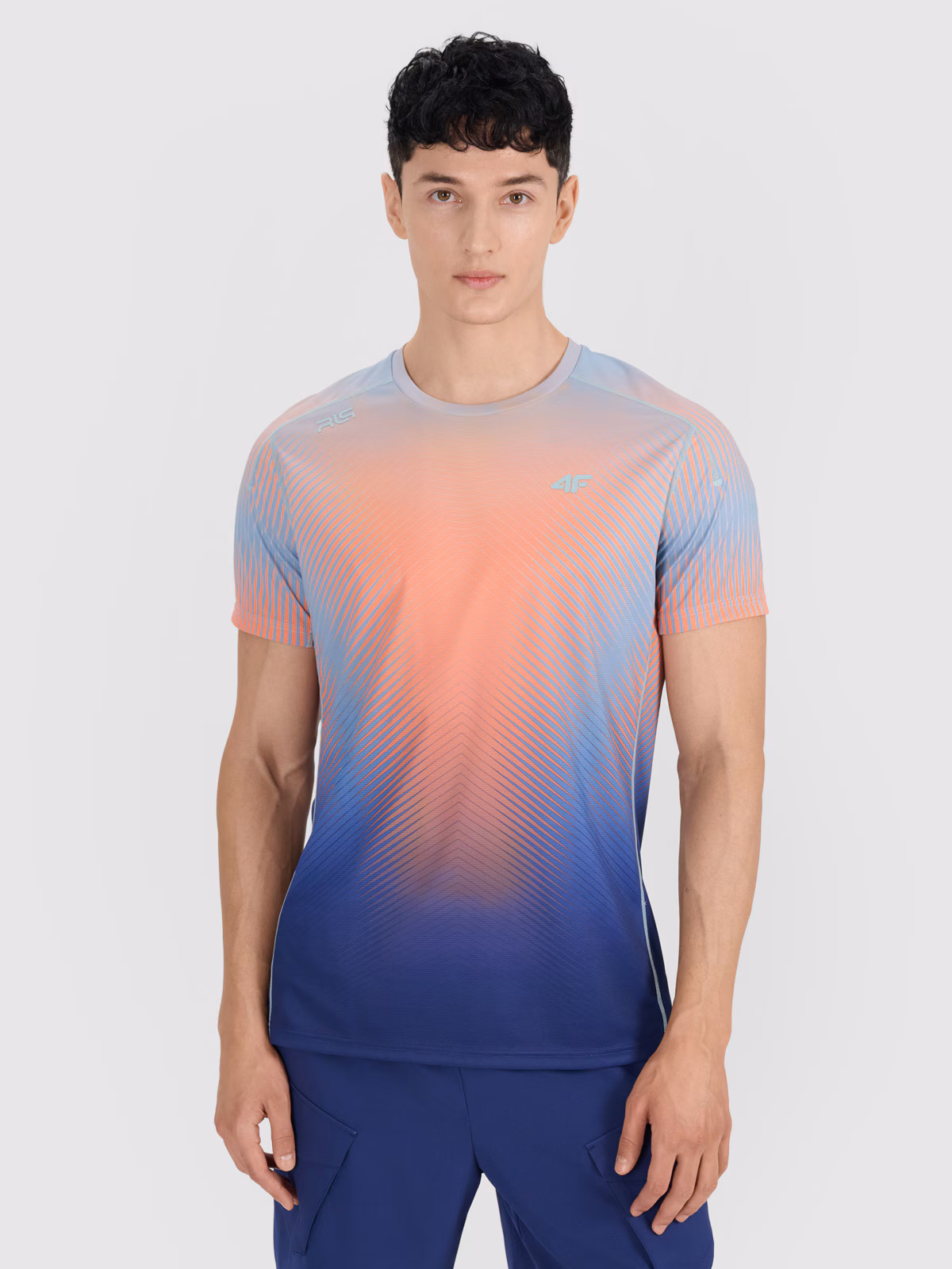 T-shirt treningowy regular szybkoschnący męski 4F x Robert Lewandowski - turkusowy