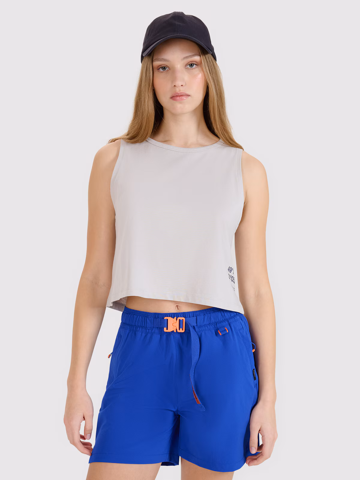 Top z nadrukiem damski - szary