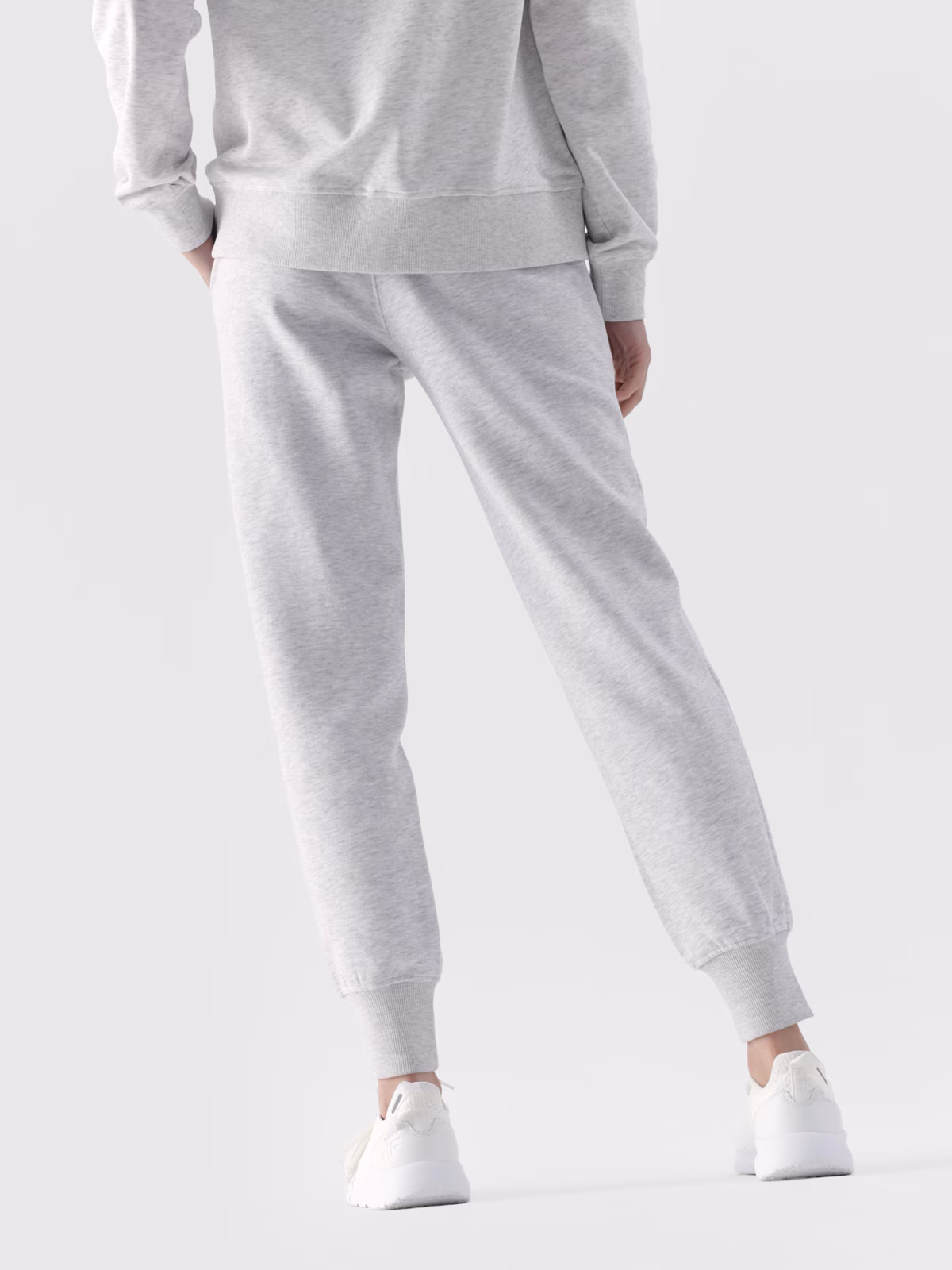 Spodnie dresowe joggery damskie - szare