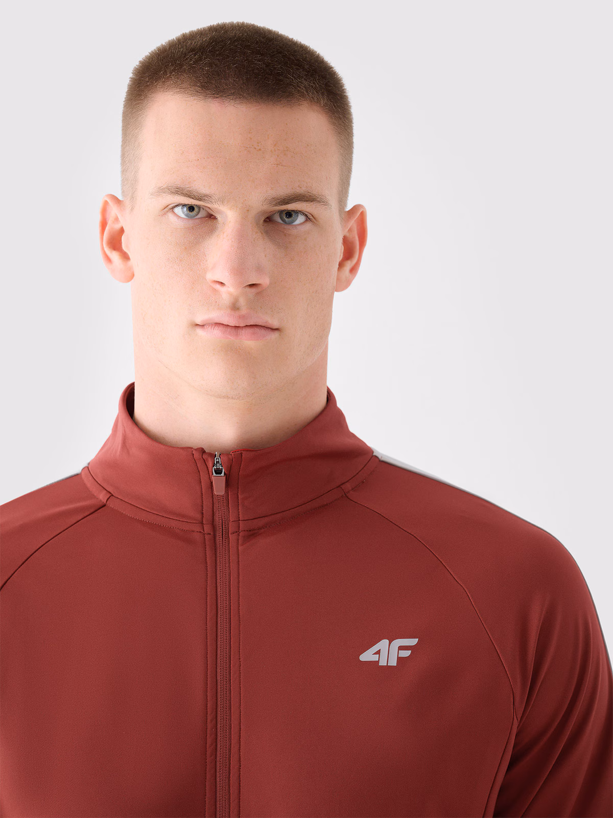 Bluza treningowa szybkoschnąca męska - czerwona