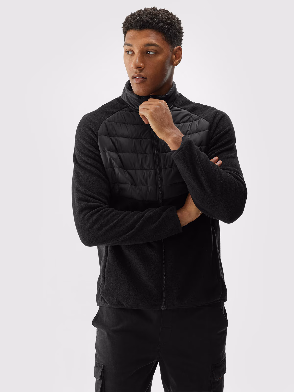 Polar ze stójką regular męski - czarny