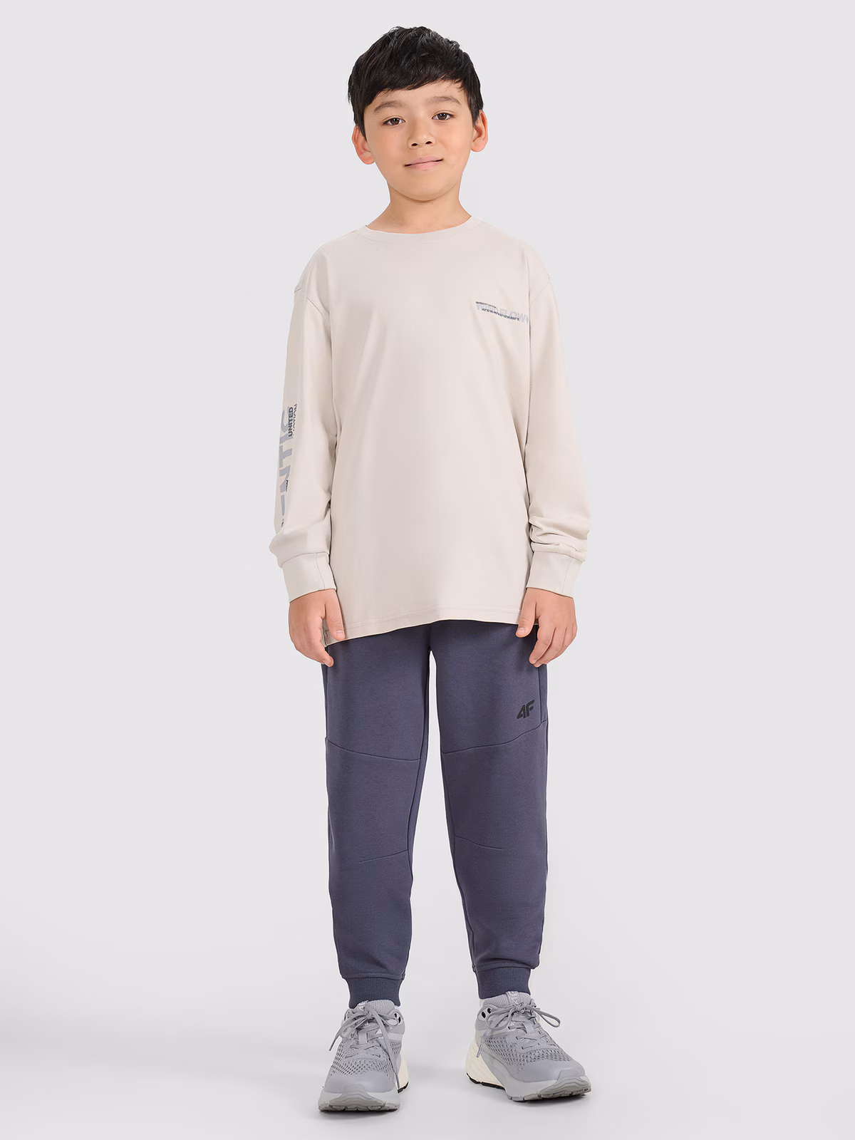 Spodnie dresowe joggery chłopięce - granatowe