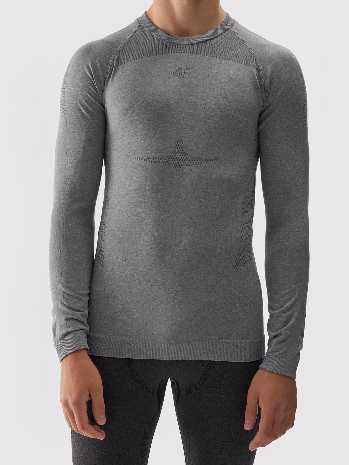 Bielizna termoaktywna bezszwowa (góra) męska - czarna