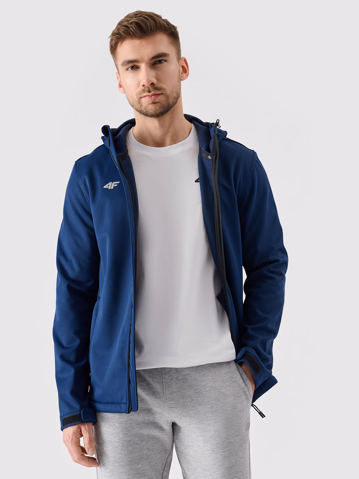 Kurtka softshell wiatroodporna membrana 5 000 męska - szara