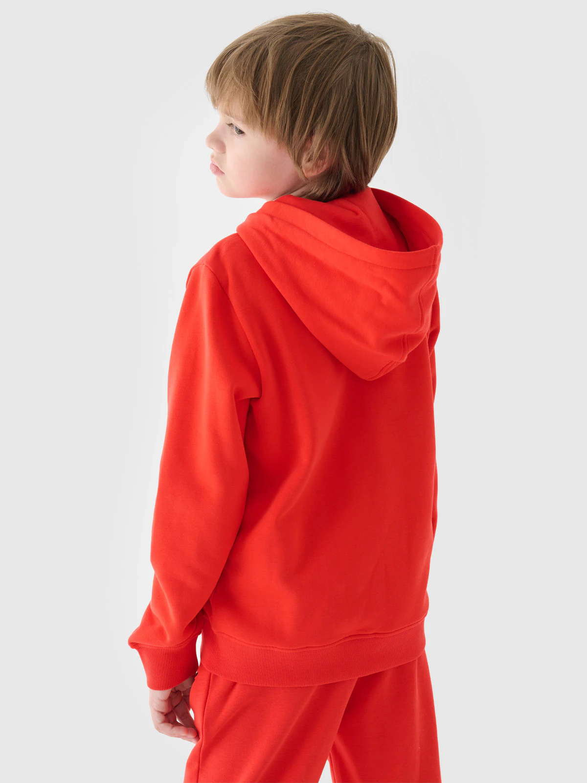 Bluza dresowa rozpinana z kapturem chłopięca - khaki