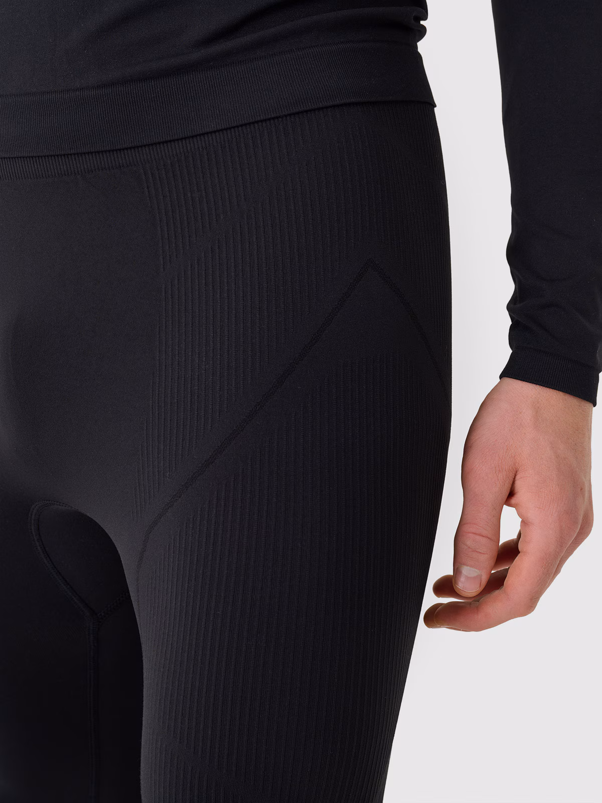 Bielizna termoaktywna bezszwowa (dół) męska - czarna