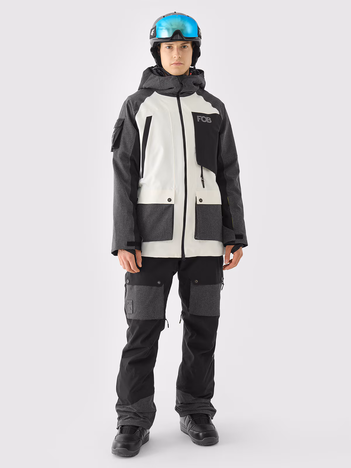 Kurtka snowboardowa membrana 10000 męska - biała